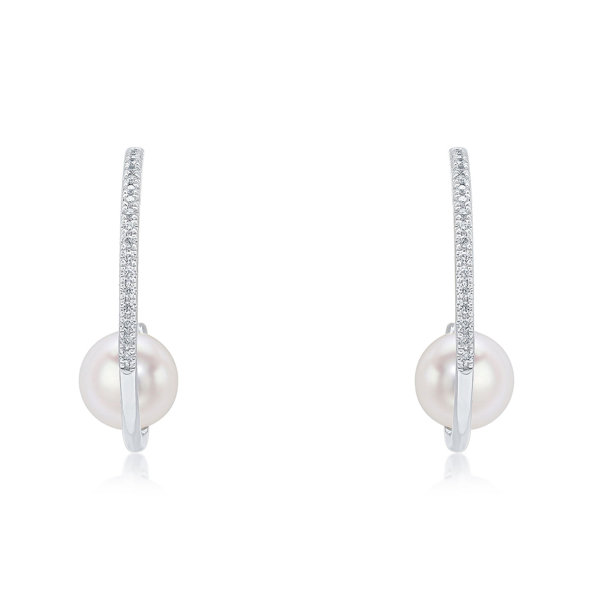 9WG DIA HOOP WITH PEARL