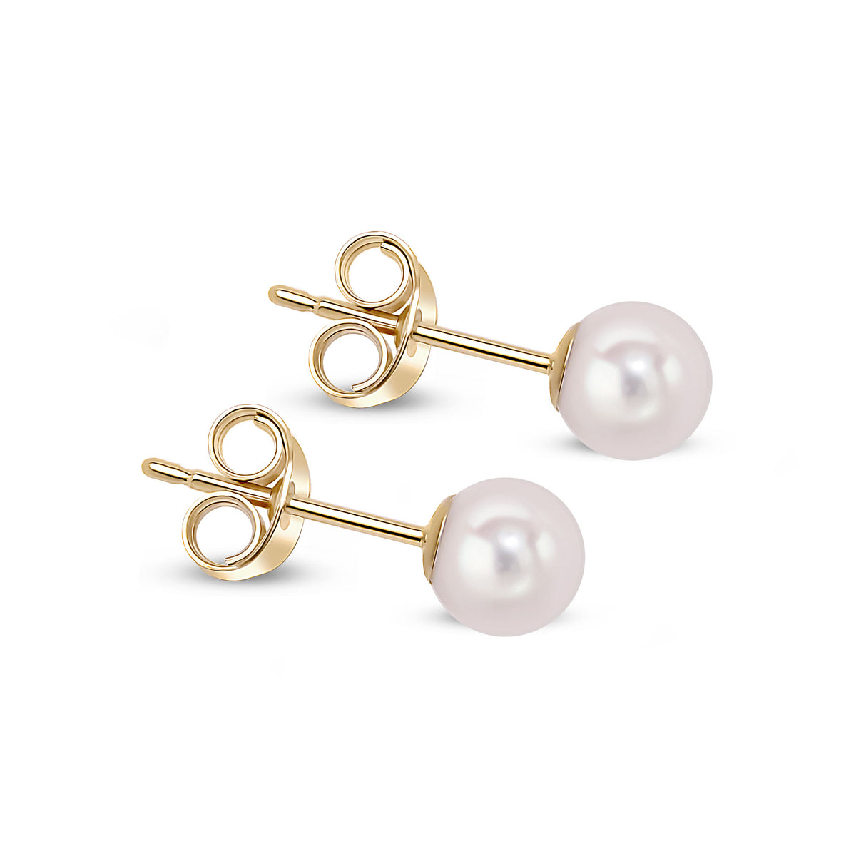 9K YG 5MM AKOYA STUD