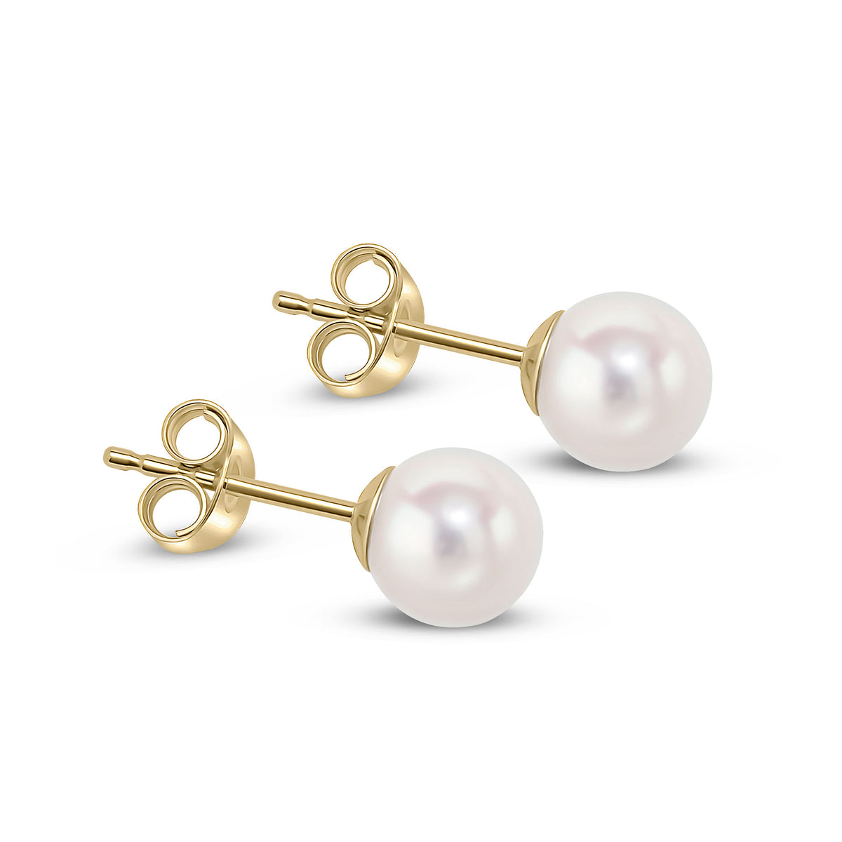 9K YG 6MM AKOYA STUD