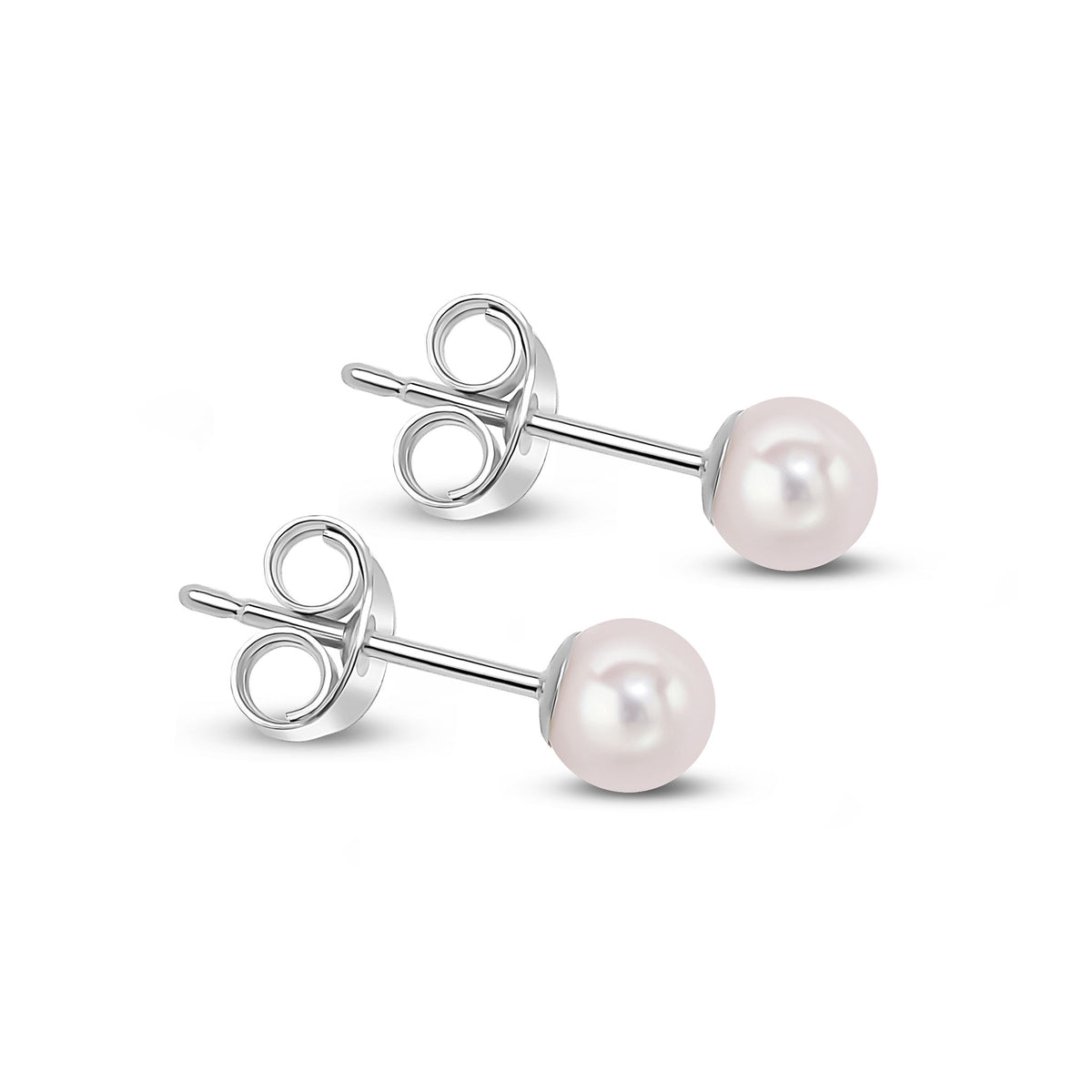 9WG 4MM AKOYA PEARL STUD EARRINGS