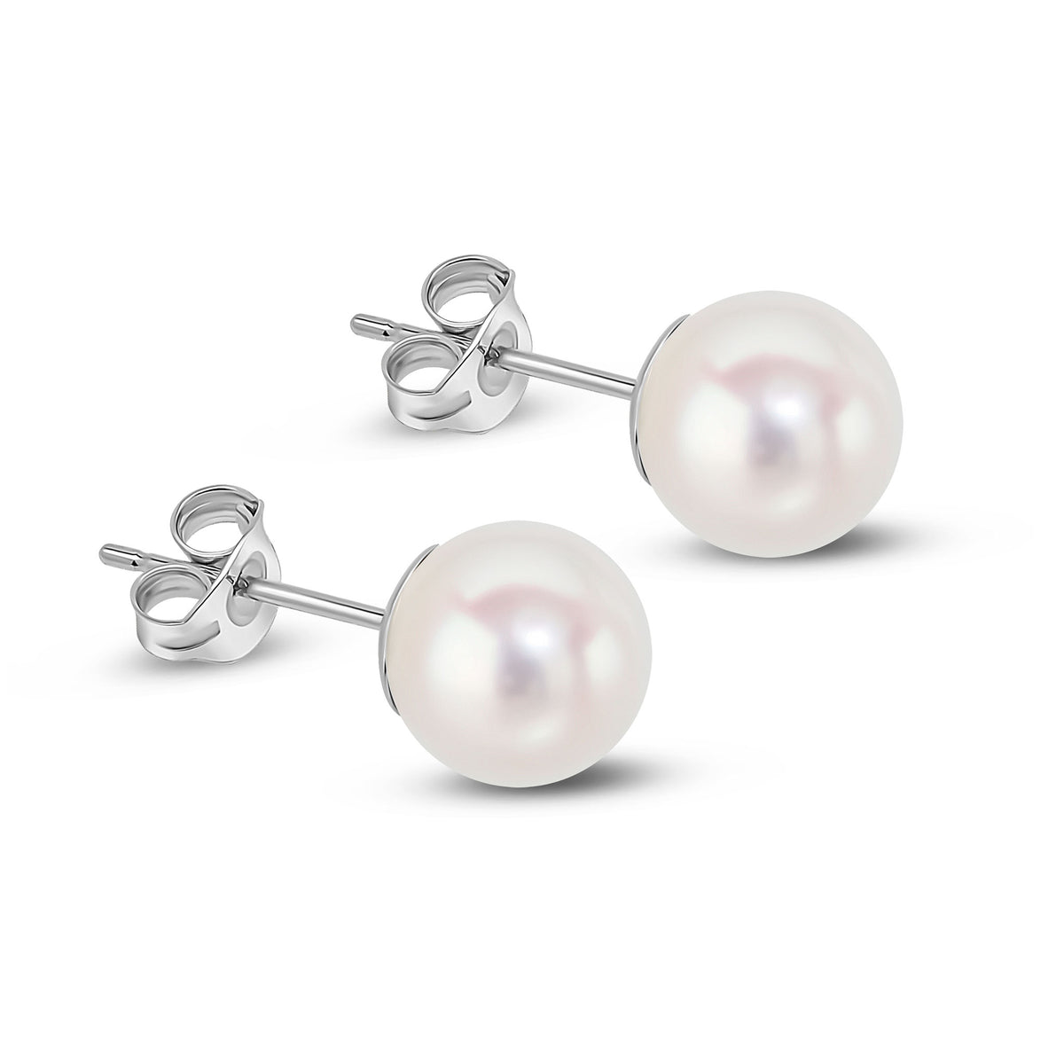 9WG 7-7.5MM AKOYA PEARL STUD EARRINGS