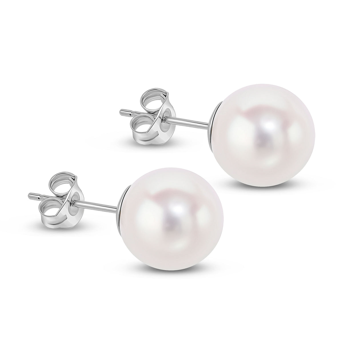9WG 9MM FRESHWATER ROUND PEARL STUD EARRINGS