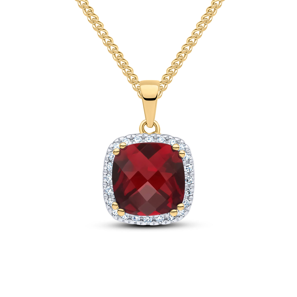 9YG.CUSH.GARNET&DIA CLUS