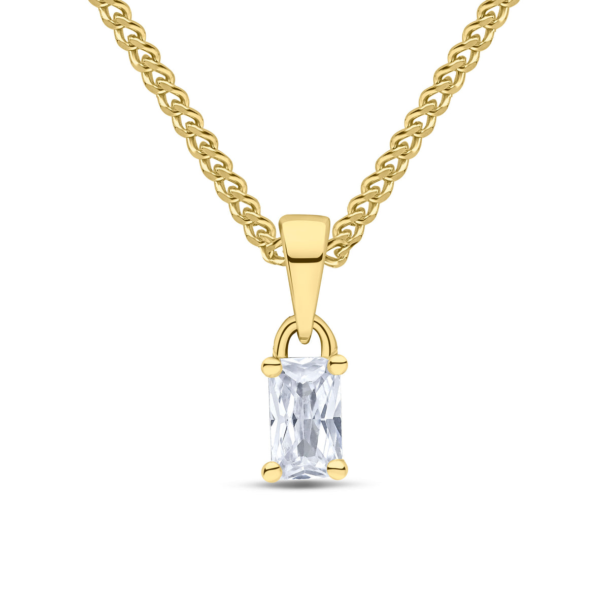 9YG 5X3 OCT CZ PENDANT