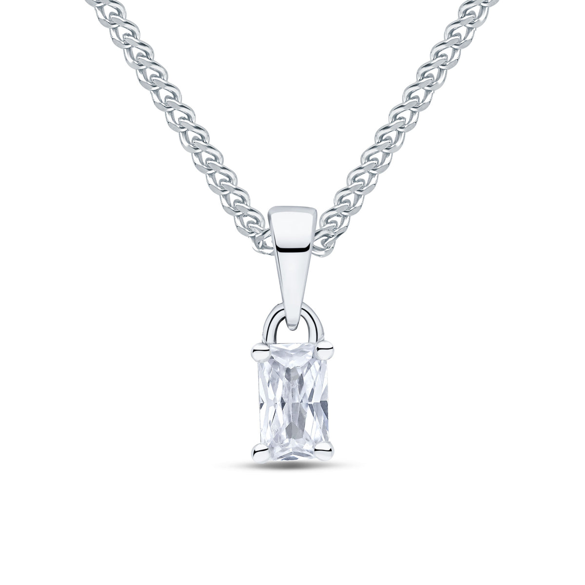 9WG 5X3 OCTAGON CZ CLAW PENDANT