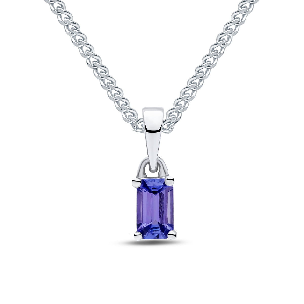 9WG 5X3 OCTAGON TANZANITE CLAW PENDANT