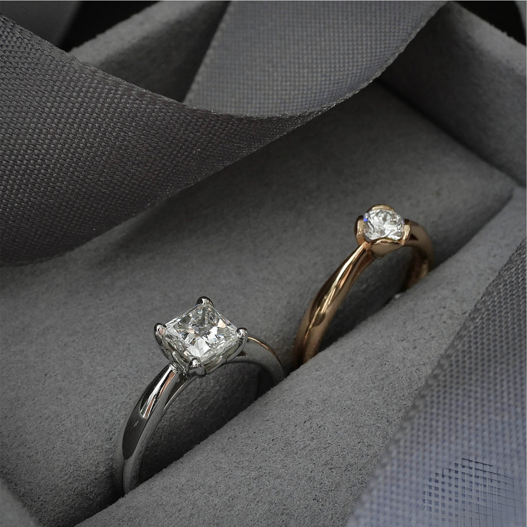 Bezel Set Diamond Single Stone Ring (1/5 ct.) - Juno Jewelry